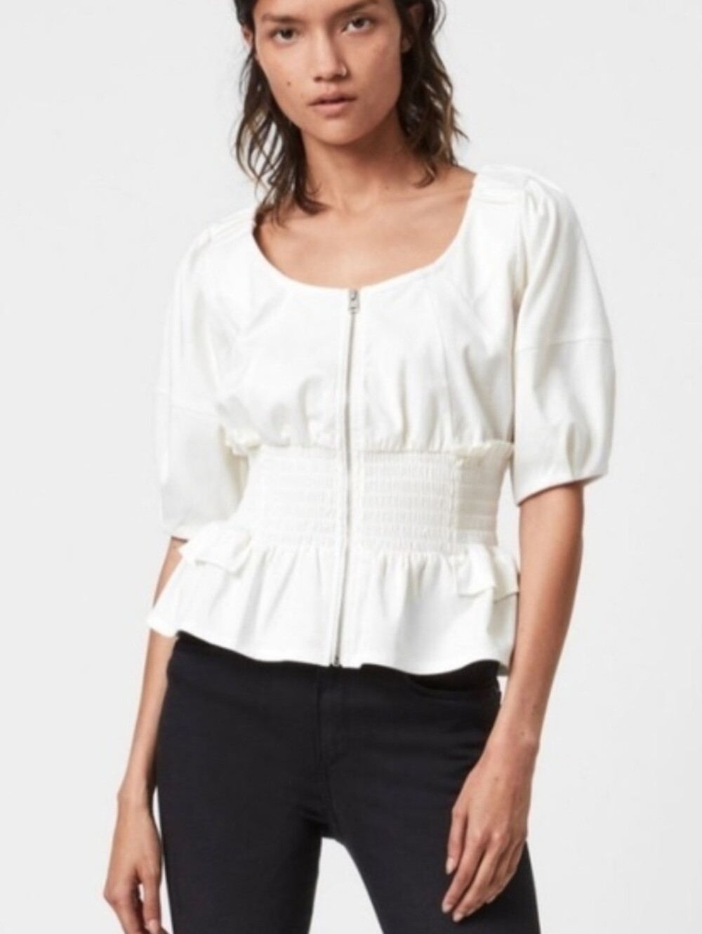 All Saints Elektra Top White Size 2
